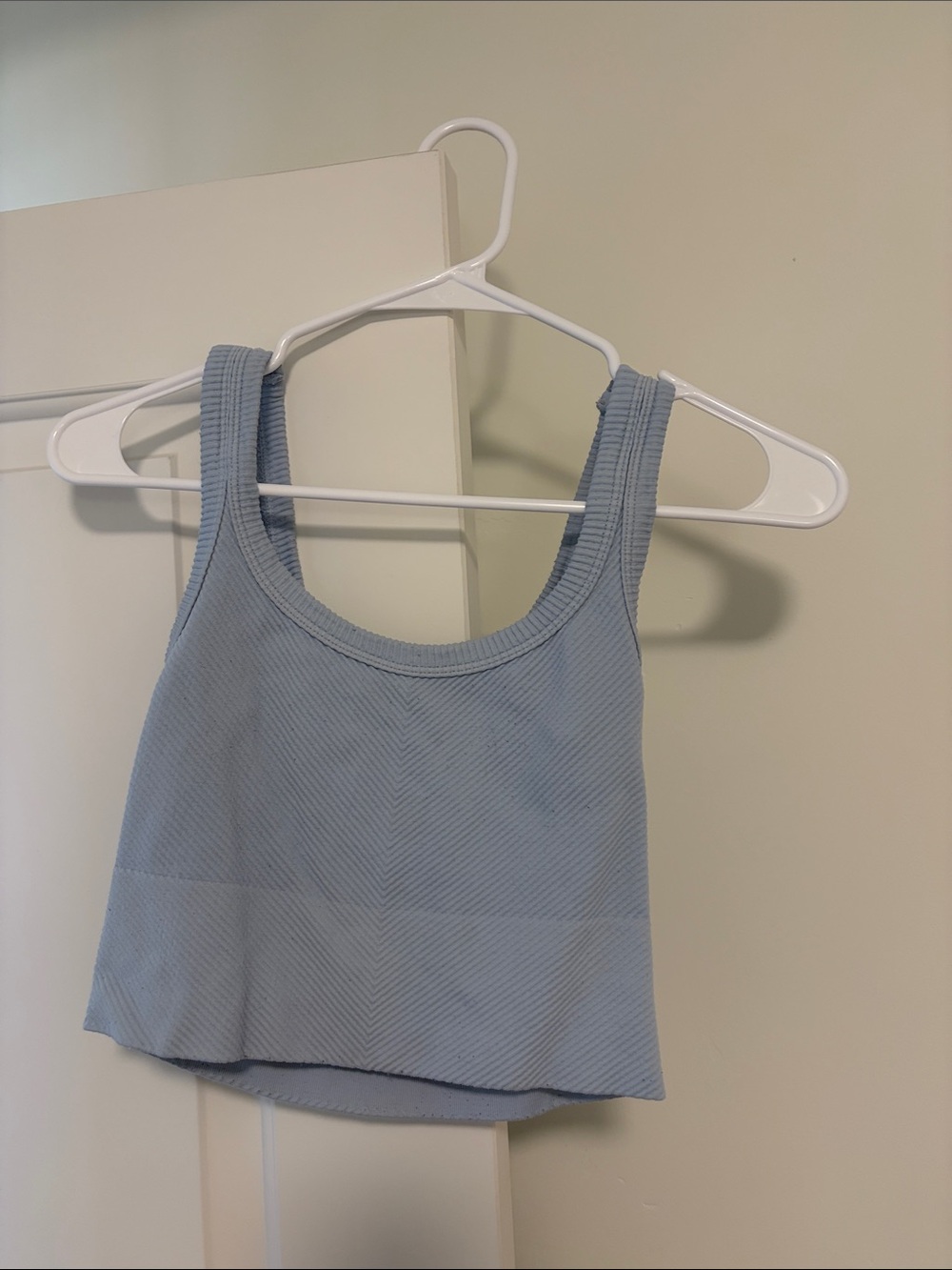 Nikibiki Light Blue Ribbed Crop Tank